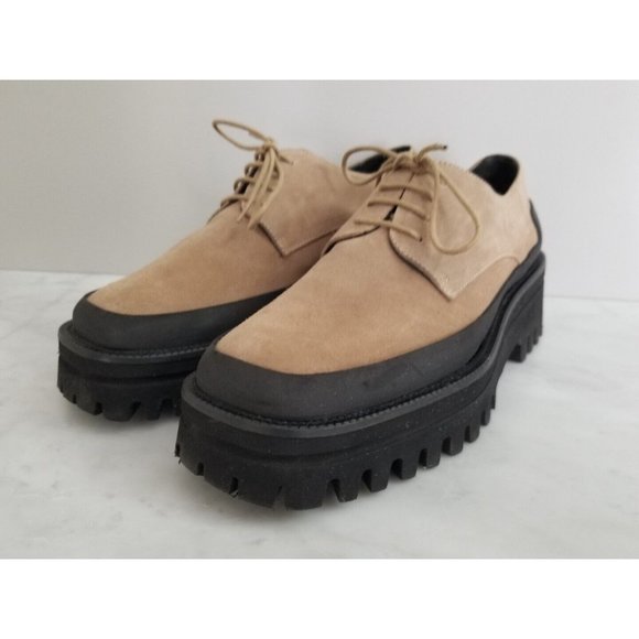 Paloma Barcelo Kenny Platform Loafer Tan Size 39 EUC - Picture 1 of 4